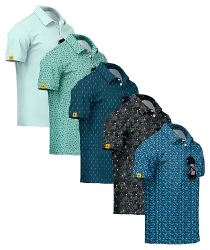 ZITY 5-Pack UPF 50+ Golf Shirts