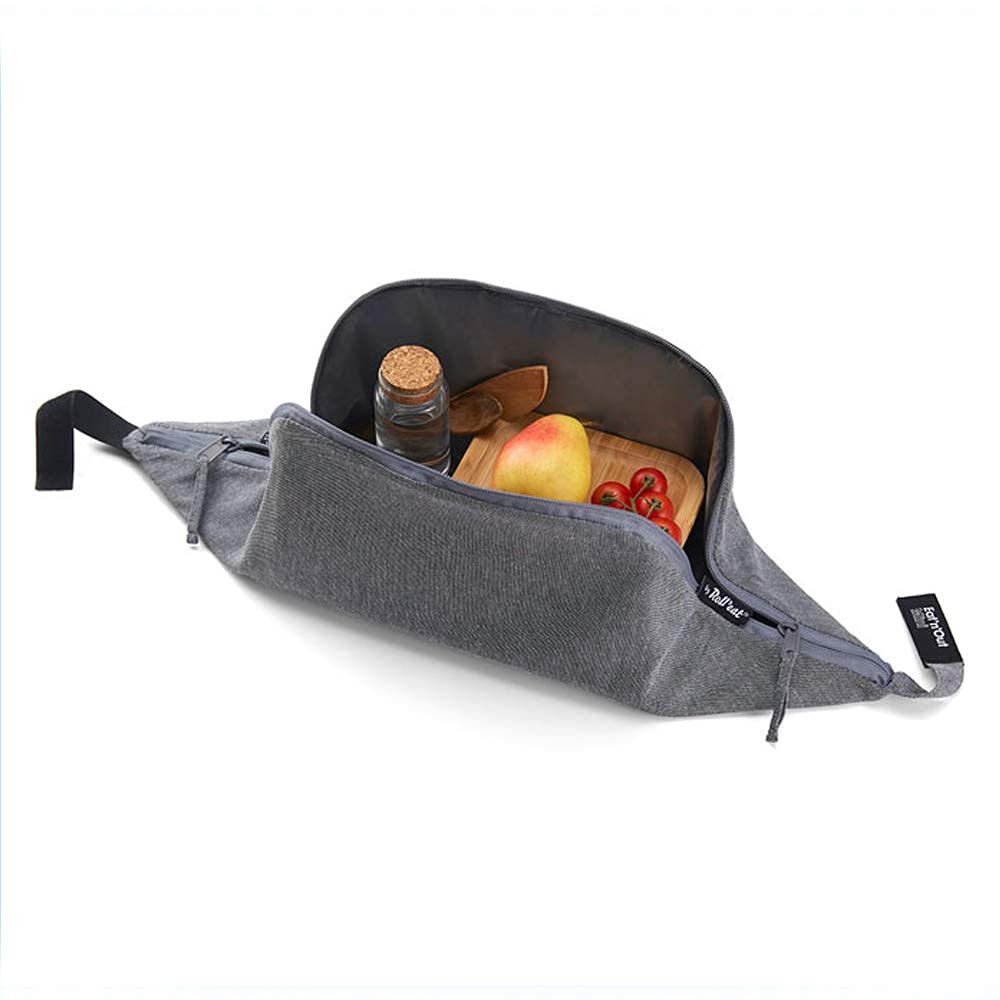 Roll'eat ® Eat'n'Out Mini Nature Sac thermique imperméable convertible en nappe, réutilisable et écologique sans BPA avec fermeture éclair, bleu Roll'eat ® Eat'n'Out Mini Nature Sac thermique imperméable convertible en nappe, réutilisable et écologique sans BPA avec fermeture éclair, bleu