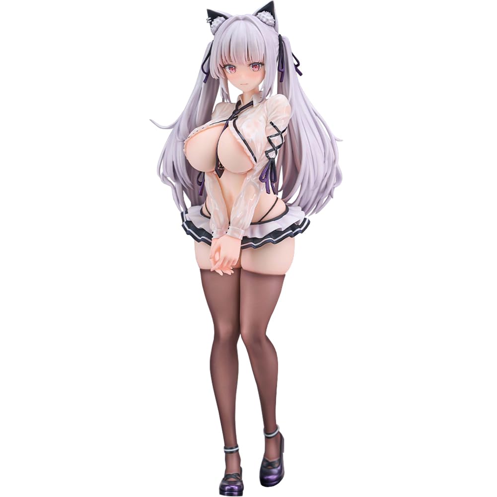 Jilijia Alvina-Chan Figure 26CM Cat Ear Girl Figurine Uniform Version Standing Position Model PVC Anime Statue Collection Ornaments