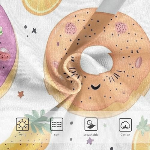 Wusikd Colorful Doughnuts Girls' Underwear Cotton Cartoon Girls Briefs Soft Toddler Underwear 2T3