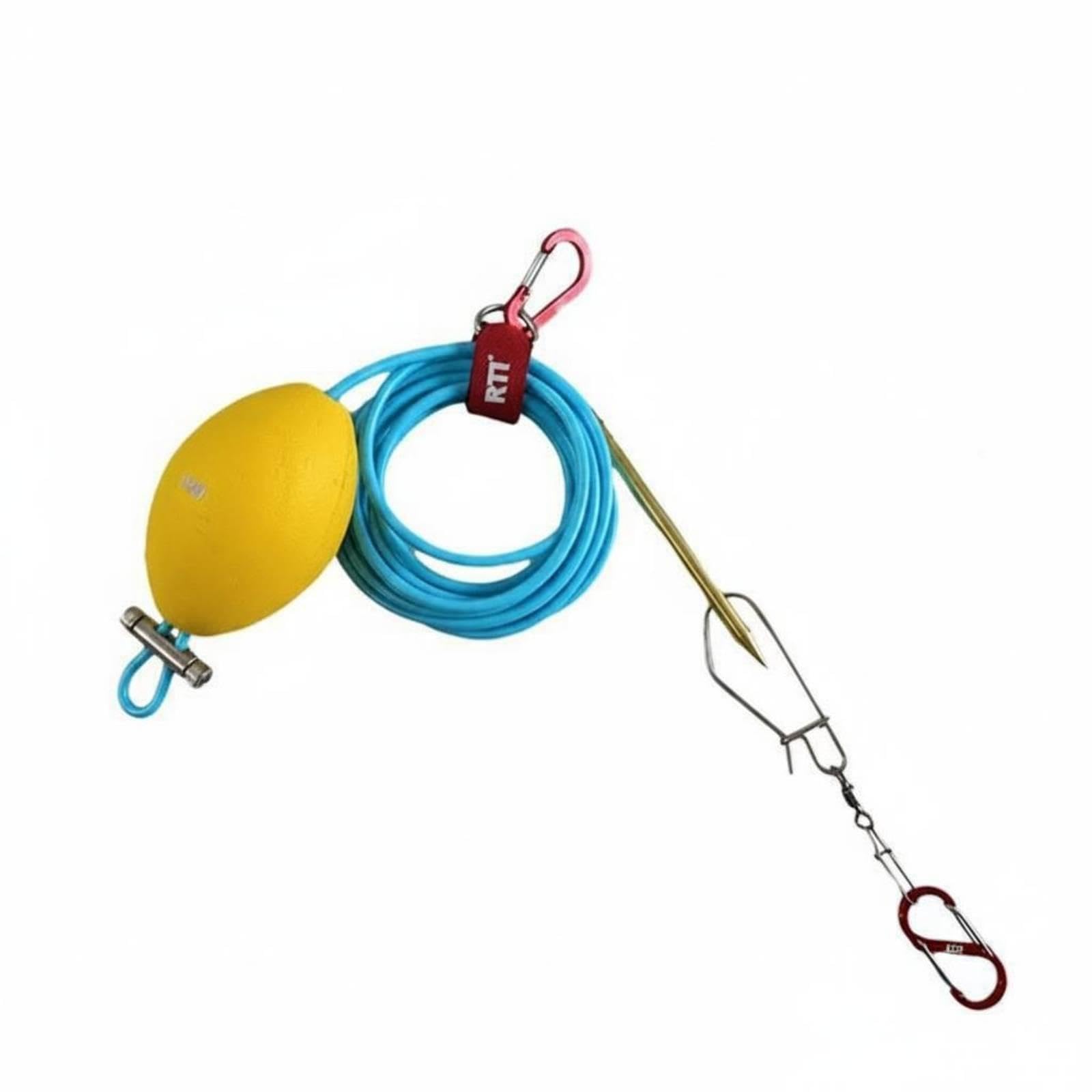 CALANDIS Fish Lock Snap Stringer Portable Live Fish Stringer Easy to Carry Angling Gear 4M Blue Fiber Rope-picture-26
