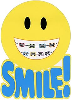 Yellow Smiley with Braces Designer Greetings Congratulations Card for Kids