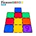PicassoTiles PT22 Magnetic Building Blocks Numerical Magnet Tiles Educational Kit Toy Set 3D Clear Color Stacking Block STEM Playboard Novelty Game w/Numbers, Roman Numerals, and Math Symbols