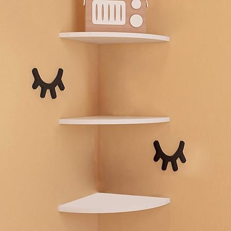 Amazon Co Jp 三角コーナー 壁の穴を開けない 棚 Hemaウォールシェルフ 賃貸部屋でも使えるニンジャピン 画鋲 で取り付け 壁収納 飾り Diy 棚 2枚ホワイト コーナーラック ホーム キッチン