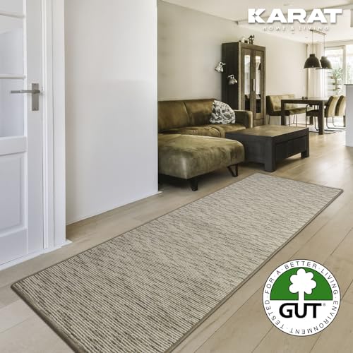 Miniatura 2 de Karat Alfombra Geneva - Alfombra De Pasillo A Medida Vendida Por Metros - Para Cocina, Pasillo Y Salón 67 X 250 Cm, Beige