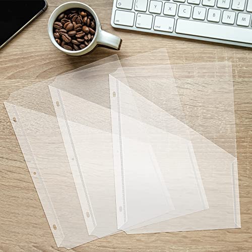 Oebsr 30Pack 3 Hole Punch Clear Plastic Document Folders,Organized Up Poly Translucent Slash Slash File Jacket Us Letter/ A4 Size 18C(1.8Mm),L-Tape Transparent Document Folders Copy Safe Pockets #TOP4