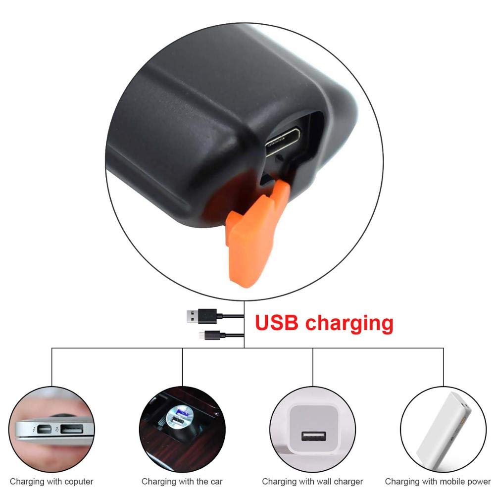 Luz LED para Bicicleta, Juego de Luces Delanteras y traseras superbrillantes, Linterna para Ciclismo, lámpara Recargable por USB y Accesorios.