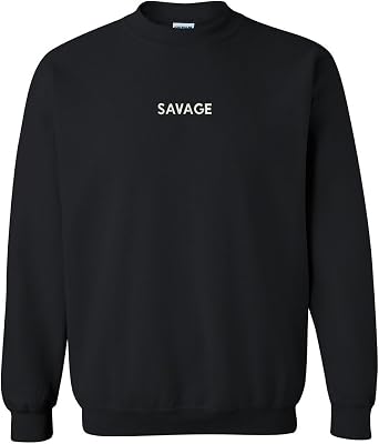 Trendy Apparel Shop Savage Embroidered Crewneck Sweatshirt