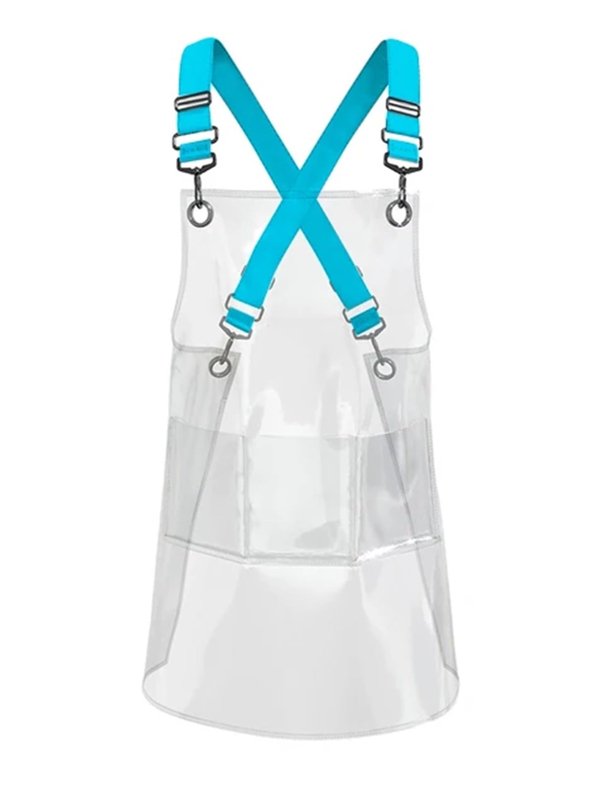 Tablier imperméable en TPU bleu pour coupe de cheveux peinture et cuisine