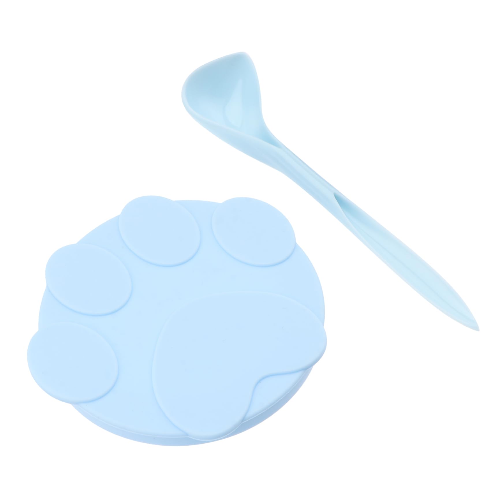 ibasenice Pet Can Cover Spoon Silicone Food Seal for Pet Canned Food Multi-use Spoon for Easy Feeding