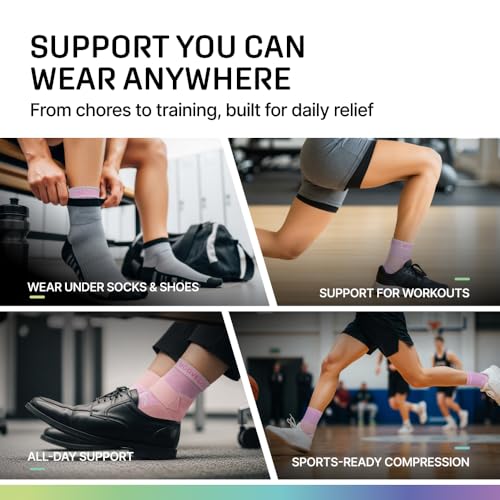 Image of Modvel Foot & Ankle Brace Socks with Adjustable Support Strap - Compression Sleeve for Sprained Ankle, Plantar Fasciitis Relief Tendonitis & Arthritis, Stabilizing Foot & Ankle Support for Women & Men
