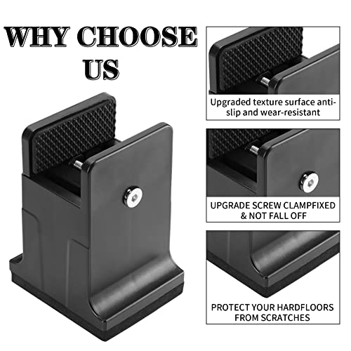 Btsd-Home Bed Risers 4 Inch Adjustable Furniture Risers With Screw Legs Extenders For Desk Table Chair Sofa Supports Up To 2300 Lbs 4 Pack Black #TOP2