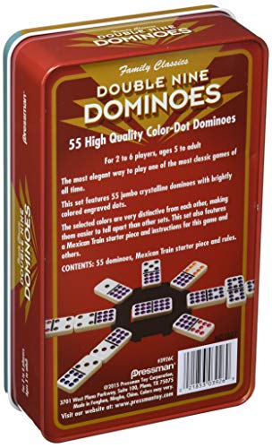 Dominoes Double 9 en caja metálica miniatura 2