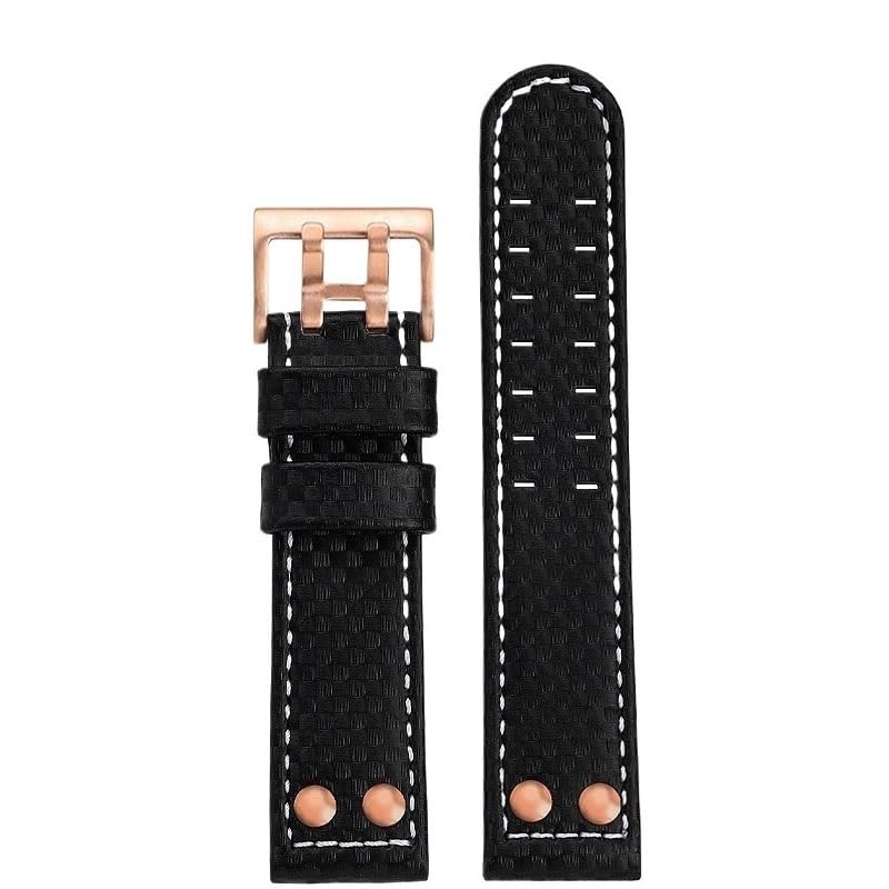 Bracelet de montre en cuir 22 mm style aviateur pour look homme urbain