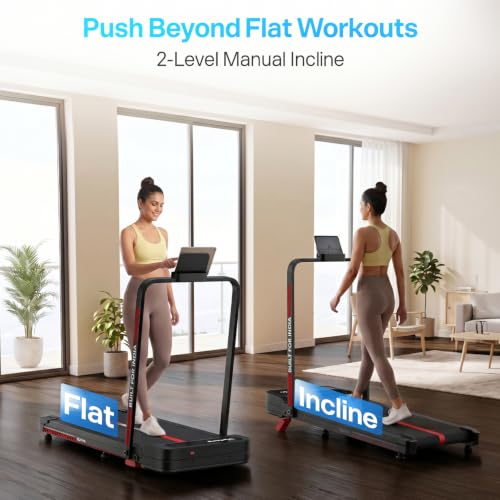 Image of Lifelong 4 HP MotorizedTreadmill for Home|2-Level Manual Incline |Speed 1-10 km /h |LED Display|12 Workout Programs |100 kg Capacity |Gym Equipment for Home Workout| Foldable Handle| iPad & Phone Stand