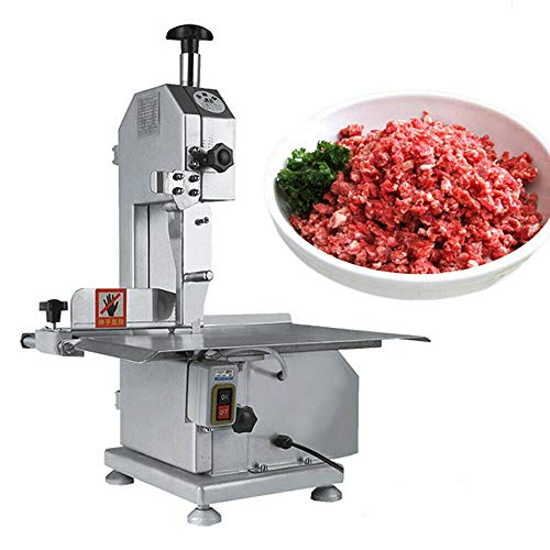 BJTDLLX Electric Bone Sawing Machine 110V 650W Commercial Table Saw Blade Bone Cutter Slicers Cutting Machine Meat Grinder For Cutting Bone Ribs Frozen Meat Fish Trotters