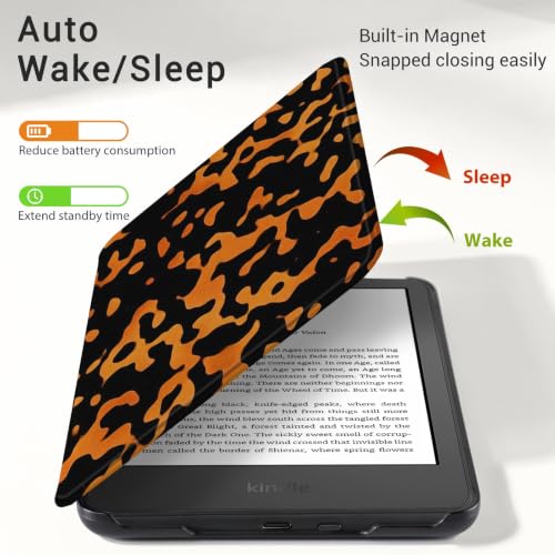 Image of CoBak 6 inch Case, not for iPad (A072406) | PU Leather Smart Cover, Auto Sleep and Wake, Tortoiseshell