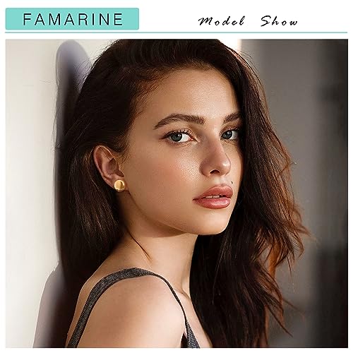 FAMARINE Dot Earrings Gold Silver Stud Earrings for Women Flat Round Earrings Minimalist Earrings2