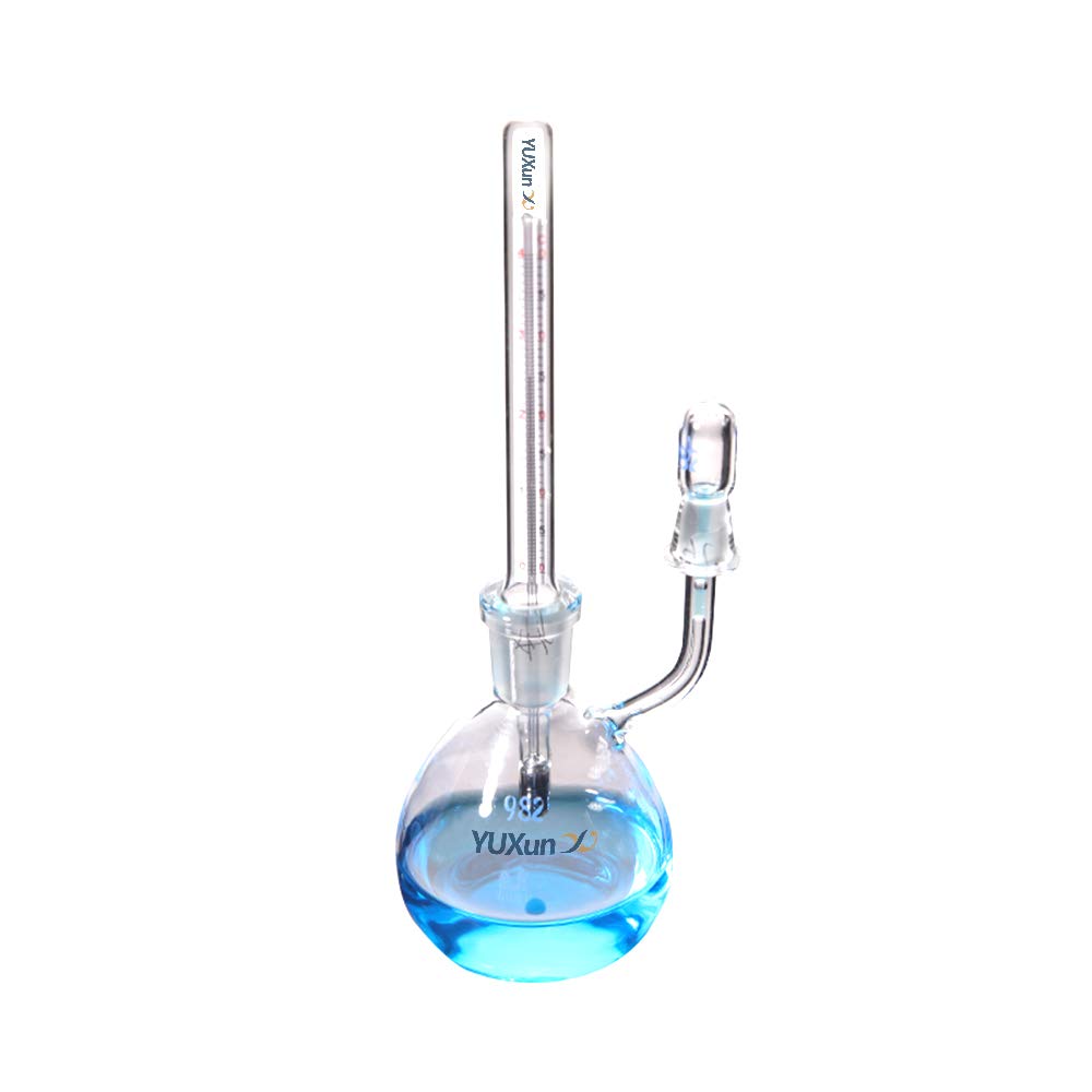 25ml 50ml with Thermometer Lab Glass Specific Gravity Bottle Pycnometer Class A (50ML)