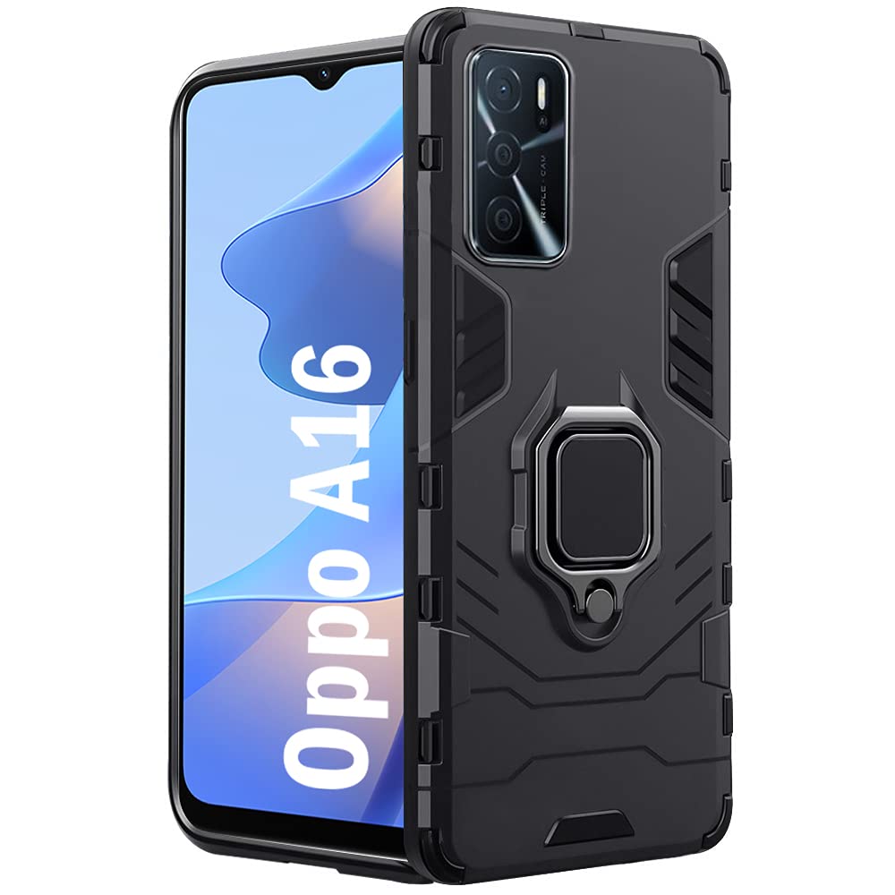 WOW IMAGINE Tough Armor Back Case Mobile Cover for Oppo A16 (Armored | Hybrid PC & TPU | Shock Proof 360 Degree Protection with Ring Holder Kickstand | Carbon Black) (B09GPF4TKX) Amazon Price History, Amazon Price Tracker