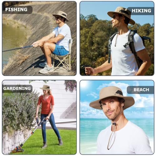 Image of Fishing Hat for Mens Sun Hat Wide Brim Bucket Hat SPF UV Protection XL XXL Large Size Big Head Hiking Beach Safari