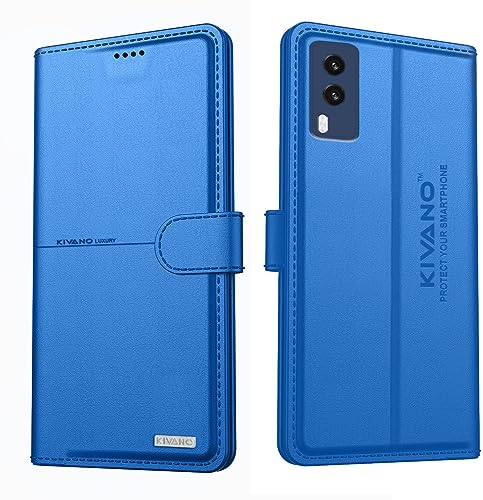 Image of KIVANO Compatible with Vivo V21e 5G Flip Cover | Leather Finish | Inside Pockets & Inbuilt Stand | Shockproof Wallet Style Magnetic Closure Back Cover Case