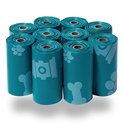 Image of Best Pet Supplies Dog Poop Bags for Waste Refuse Cleanup, Doggy Roll Replacements for Outdoor Puppy Walking and Travel, Leak Proof and Tear Resistant, Thick Plastic - Turquoise, 150 Bags
