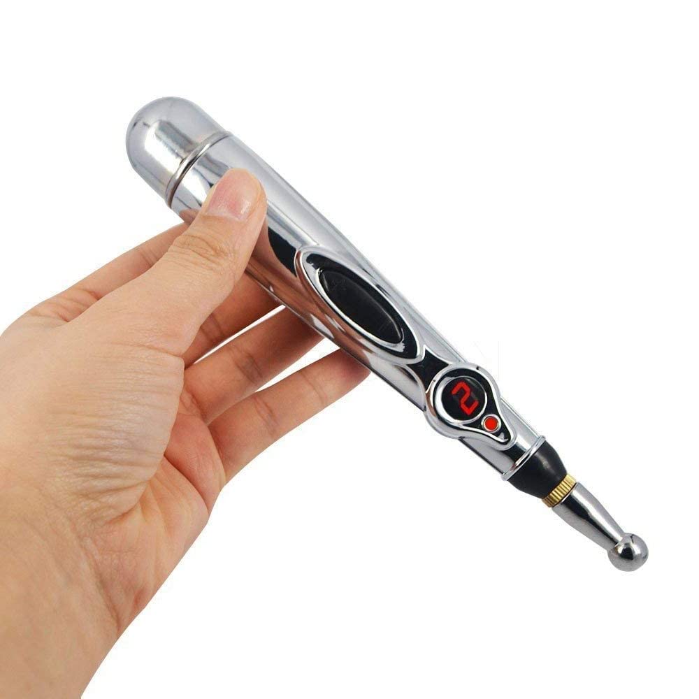 THUNDERSTORM® Acupressure Massager Pen Electric Meridian Acupuncture Body Point Massager Pen For Pain Relief Health Care Massage Pen