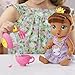 Baby Alive Bubbly Tea Party Sophia Sparkle Doll with Teapot Accessories, Brown Hair, 11 Inches, Toys for 3 Year Old Girls and Boys & Up