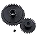 HobbyPark Metal Diff Differential Main Gear 42T & Motor Pinion Gear 27T Set for WLtoys A959-B A969-B A979-B K929-B 1/18 Scale RC Car Upgrade Parts (Black)
