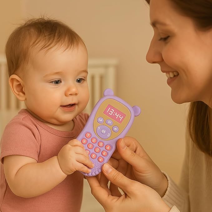 Image of BabyGo Silicone Remote Teether For Baby, Remote Teether 6 To 12 Months Baby, Helps Biting Skills Development, Colour & Shape Recognition, Teething Toys For Babies And Toddlers ,BPA Free (Multicolor) (Pack Of 1)