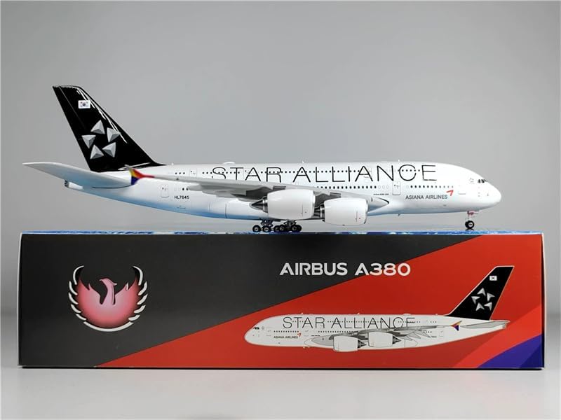 Miniatura 4 de ACE HOBBY Phoenix Asiana Airlines para Airbus A380 HL7645 Star Alliance 1400 modelo preconstruido de aviones