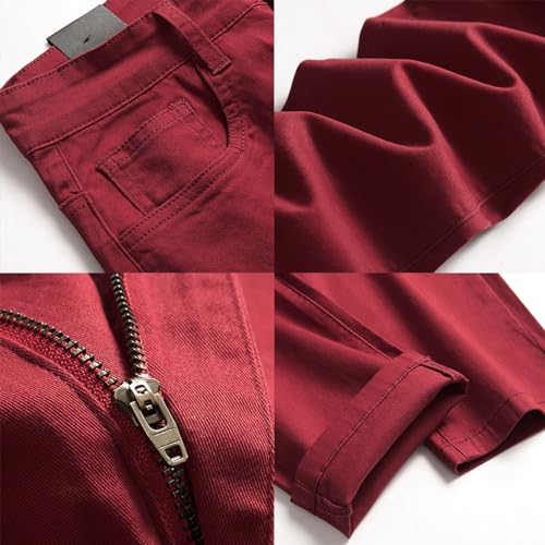 Mens Slim Fit Jeans Stretch Skinny Jean Fashion Straight Leg Comfort Flex Casual Slim Fit Business Dress Chinos Pants4