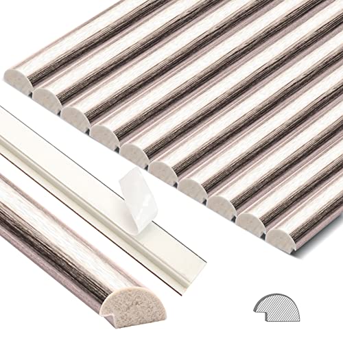 STICKGOO 10-Pack Tile Edge Trim 12 Wall Molding Trim for Peel and Stick Backsplash Tile Brushed Light Rose Gold Tile Edge Decorative Liner Comes with 12 Pieces Strong Double-Sided Tape