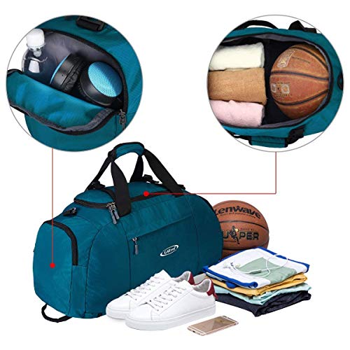 G4Free 40L 3-Way Duffle Backpack Gym Bag for Men Women Sports Duffel Bag with Shoe Compartment Travel Backpack Luggage