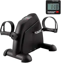 Mini Bicicleta Ergométrica Portátil para Fisioterapia – Exercitador de Pernas e Braços com Ajuste de Intensidade e Tela LCD – Compacta e Silenciosa