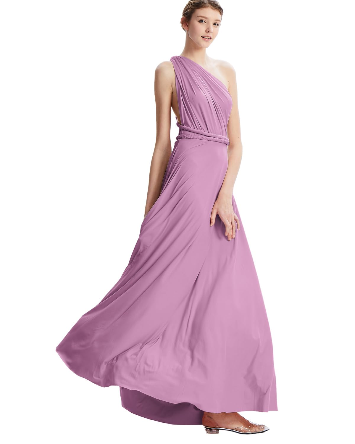 Abito infinito per damigelle d'onore, abito da sposa da donna, abito avvolgente per taglie forti, abito lungo maxi convertibile multiway