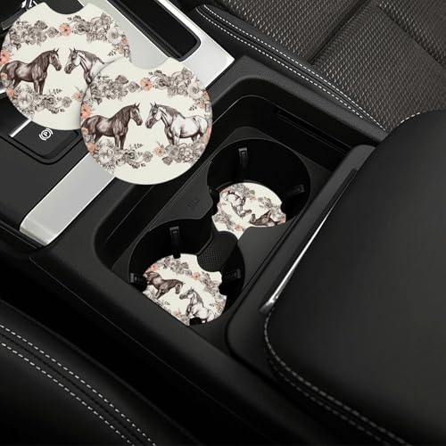 Posavasos de coche universal de 2 piezas negros miniatura 1