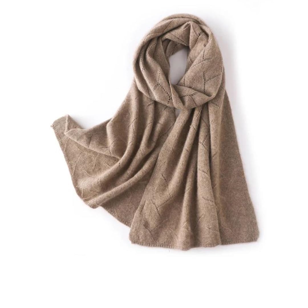 Sciarpa lavorata a maglia in cashmere da donna, per primavera, autunno e inverno, morbida e calda sciarpa lavorata a maglia