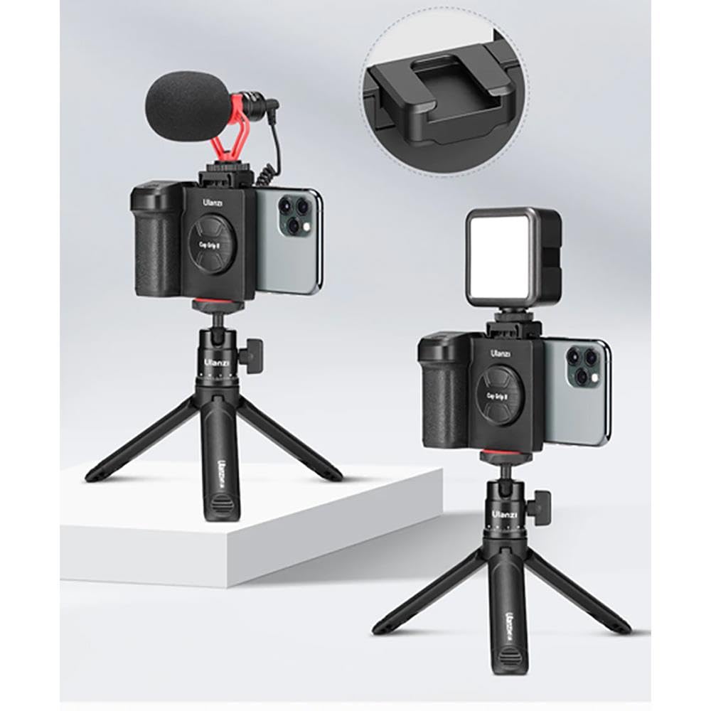 ULANZI CG01 CapGrip II Poignée d'appareil Photo pour Smartphone avec télécommande Bluetooth magnétique