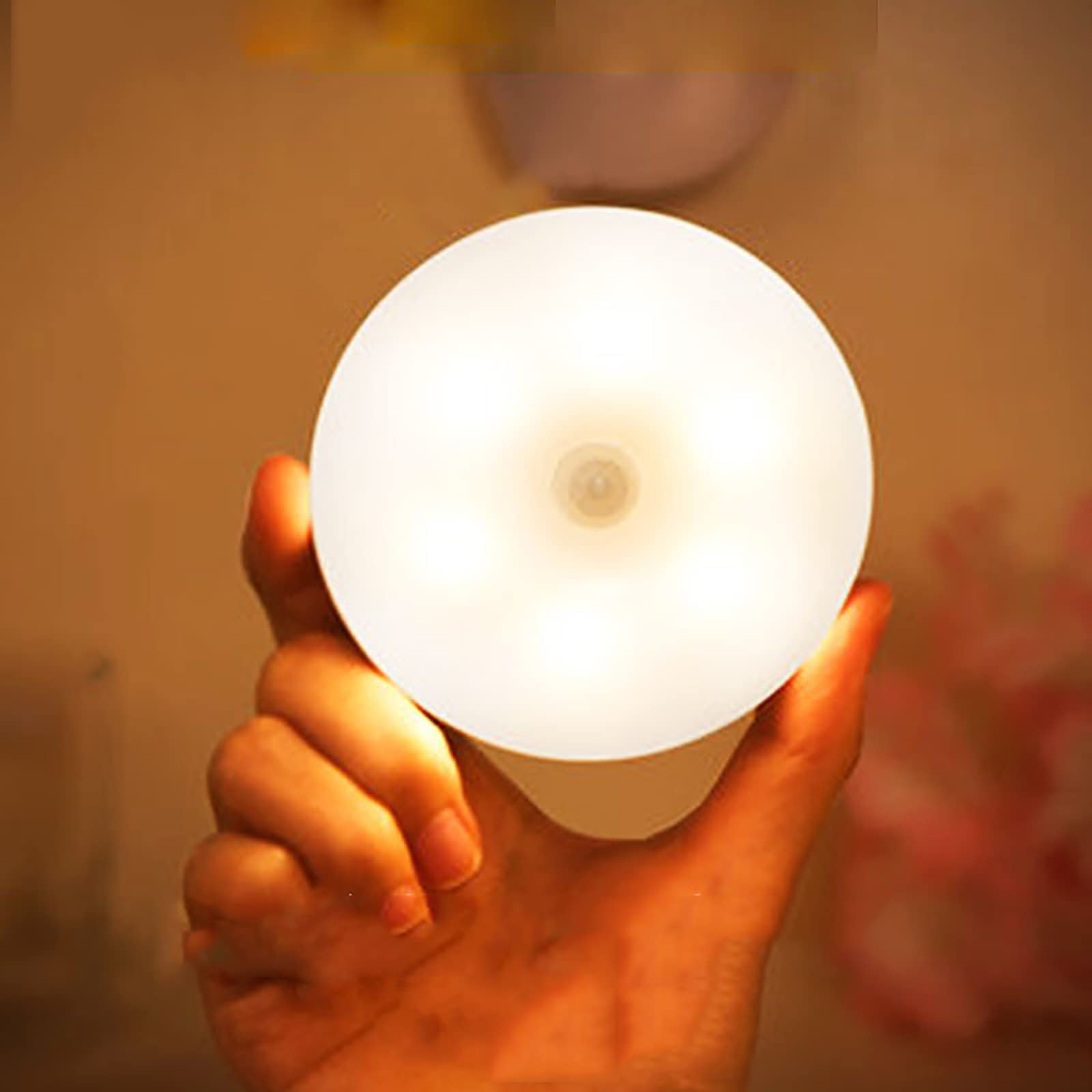 Luci con sensore Movimento Interni, Luce Notturna con sensore Movimento, 3 Confezioni luci notturne con sensore, Lampada Parete Senza Fili con accensione/spegnimento Automatico Armadio, Scale Corrido