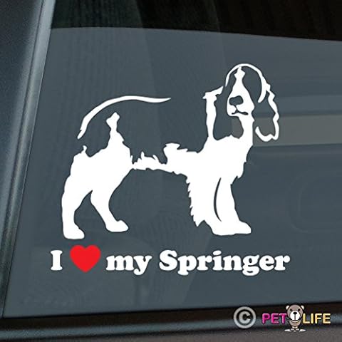 Mister Petlife I Love My Springer Sticker Vinyl Auto Window Spaniel English Cover