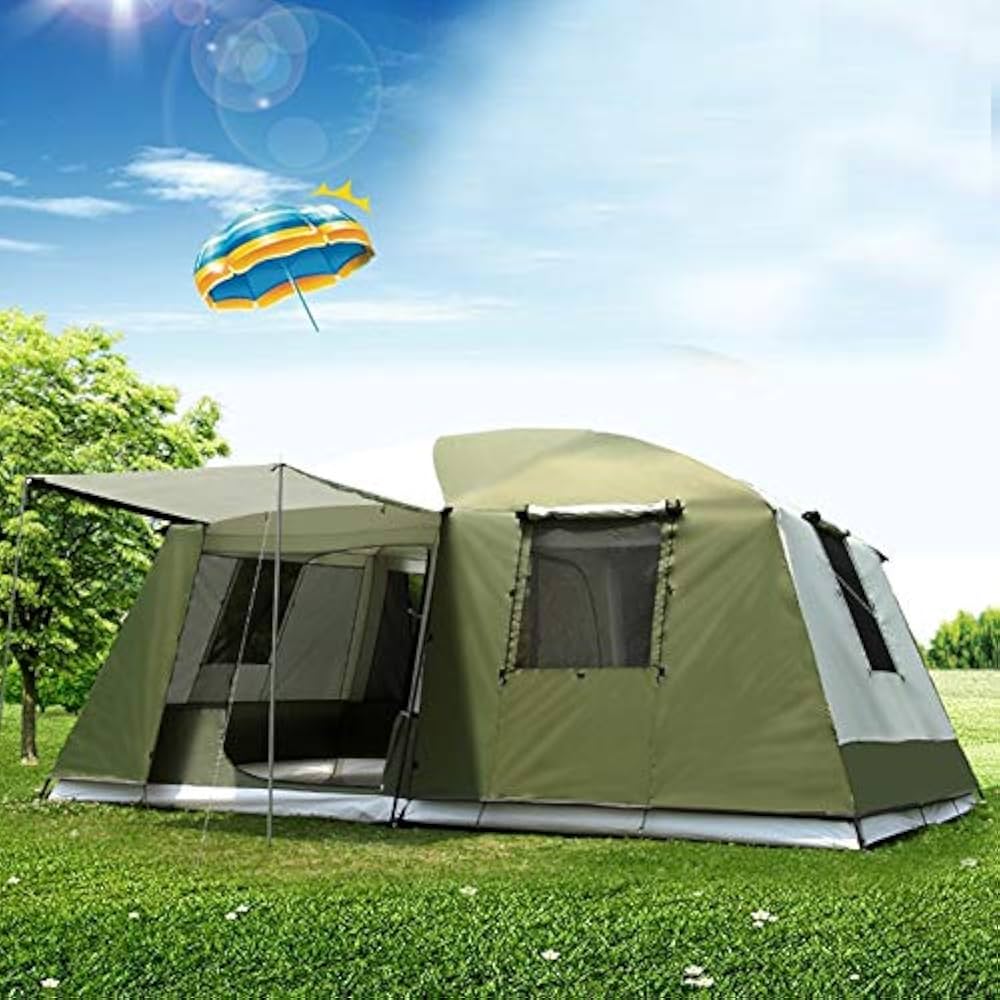 Amazon.co.jp: キャンプ用テント 10 人用 2 層 2 ルーム 1