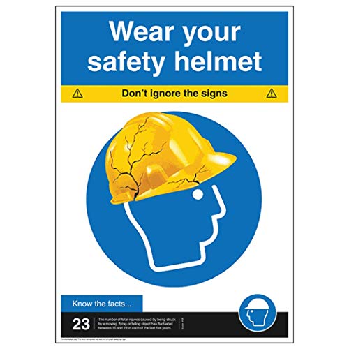 Poster de sécurité Wear Your Safety Helmet A2 Vsafety pour chantiers