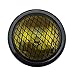Anzene 6.5 "faro halógeno de la motocicleta de la bala con la parrilla para el estilo del vintage de Bobber Cafe Racer Cruiser (Negro/Amarillo)