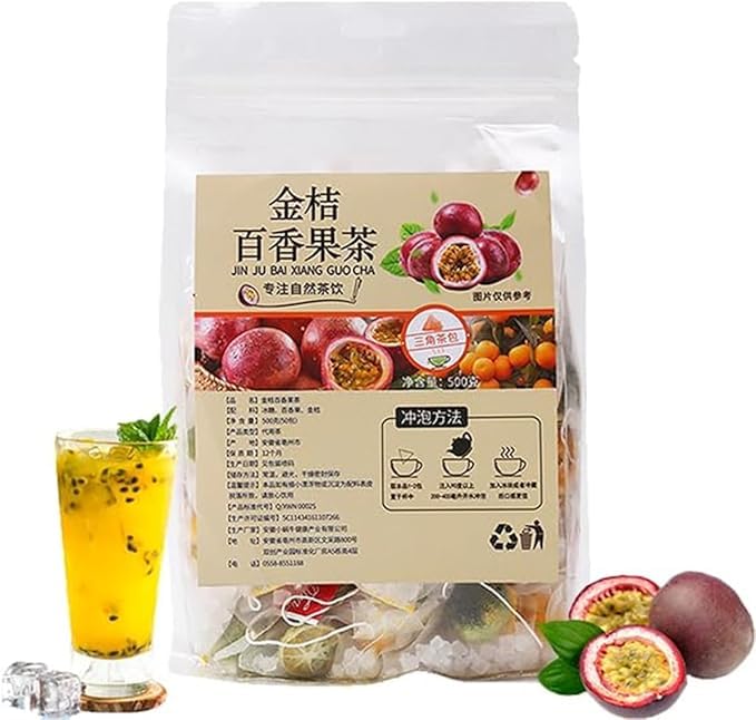 Kumquat - Té de maracuyá, ginseng y frutas, maracuyá liofilizado y kumquat agrio y dulce (1 caja)