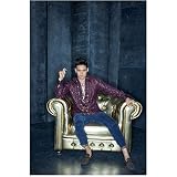 Shadowhunters 8Inch x 10Inch photo Harry Shum Jr. promo photo portrait (Season 1) sitting on couch wearing purple full body ed