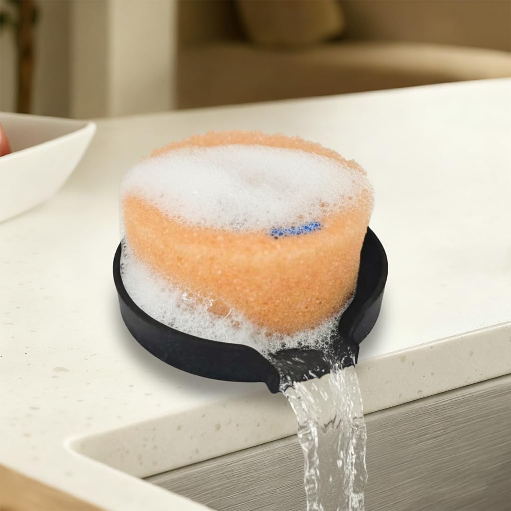 Holder for Scrub Daddy Thinnest Build to Last Sponges Holders Durable Smiley Face Sponge Rack Large Soap Dish