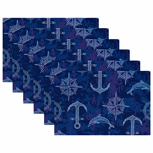 Sets de table nautiques bleus pour décorer et protéger votre table à manger