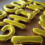 Happy Birthday Balloon Banner Custom Phrase Balloons letter 16 inch Personalized Alphabet Letters Foil Mylar Balloons (Gold) - Image 5